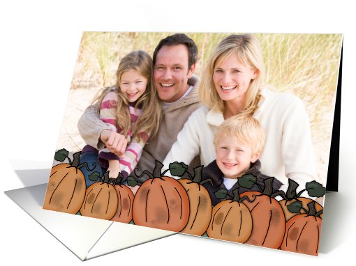 Thanksgiving- Customizable Photo Card-Pumpkin Patch card (851109)