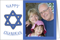 Happy Chanukah, Hanukkah Photo Card- Customizable Photo -Star of David card