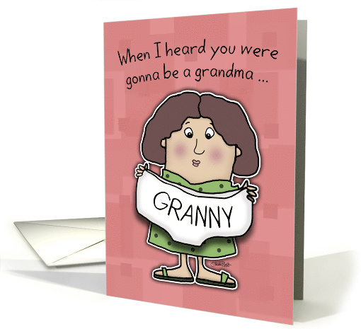 First Time Grandma Congratulations Granny Panties Brown Hair card