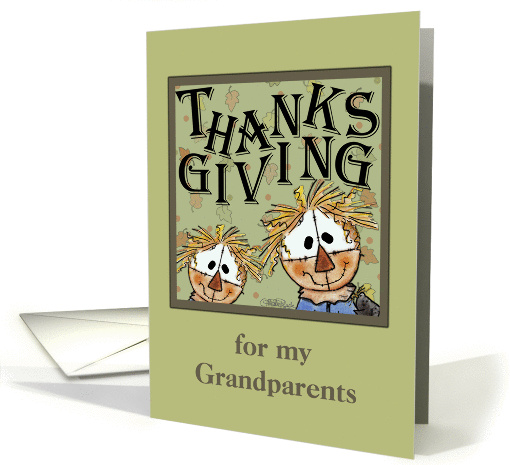 Thanksgiving for my Grandparents-Two Scarecrows with... (866694)