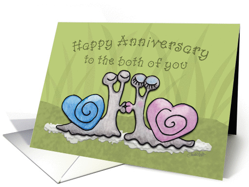 Happy Anniversary for Couple -Kissing Snails with Heart... (873109)
