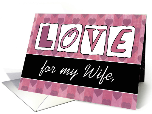 Happy Valentine's Day for Wife Love and Hearts in Mauve card (891993)