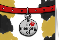 Loss of Cat Sympathy In Memory Collar Calico Background card