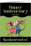 Happy Anniversary to Godparents- Two Dancing Mice card