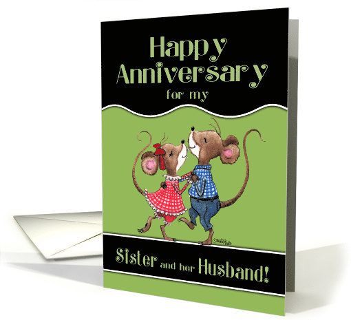 Happy Anniversary to Sister and her Husband- Two Dancing Mice card
