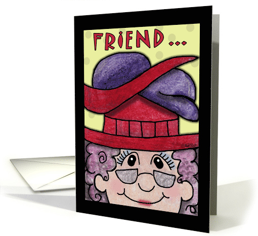 Humorous Birthday for Friend Mature Lady with many Hats card (906268)