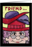 Humorous Birthday for Friend Mature Lady with many Hats card