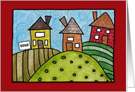 Congratulations on Getting the Sale for Realtor-Houses and Signs card