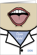Announcement of Graduation from Dental School-Open Wide card