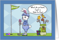 Happy Easter Humor Easter Bunny’s Hole In One card