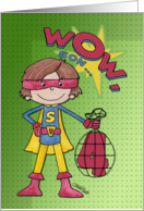 4th Birthday for Son- Superhero-Comic Style card