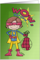 4th Birthday for Nephew- Superhero-Comic Style card