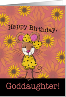 Happy Birthday for Goddaughter-Mouse and Sunflowers card