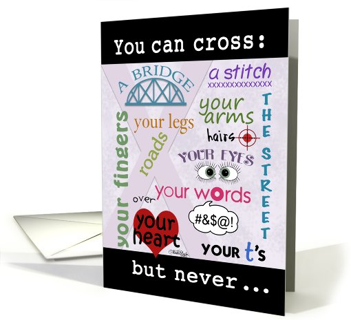 Happy Mother's Day-Don't Cross Grandma-Subway Art card (924291)