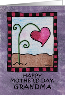 Happy Mother’s Day for Grandma- Heart Flower card