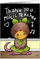 Thank You for Music Teacher- Mollie Mole at the Chalkboard card