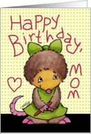 Happy Birthday for Mom- Mollie Mole Connects the Dots card