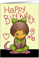 Happy Birthday for Grandma- Mollie Mole Connects the Dots card