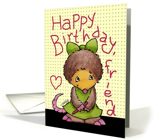 Happy Birthday for Friend- Mollie Mole Connects the Dots card (925668)