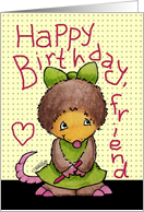 Happy Birthday for Friend- Mollie Mole Connects the Dots card
