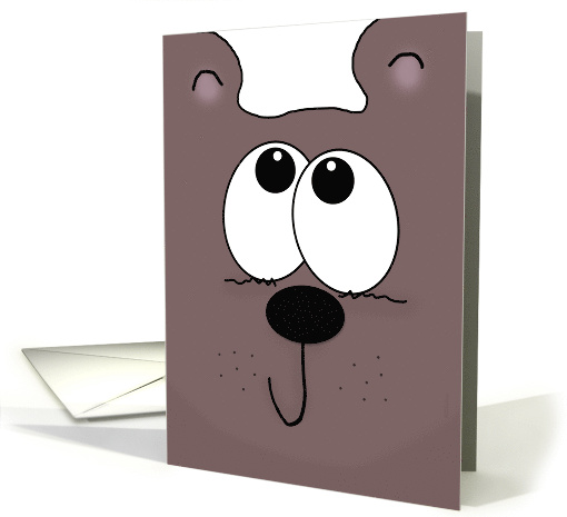 Belated Birthday Wish for Sister Bear in Mind Cartoon Bear Face card