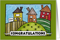 Congratulations on Selling Your House Whimsical Houses card