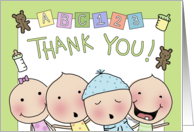 Thank You to Daycare Provider Babysitter Babies and Toys card