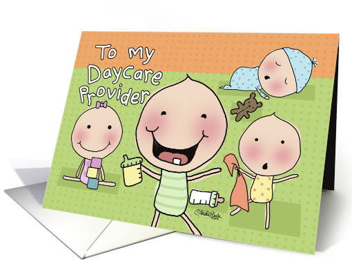 Happy Birthday to Daycare Provider Babysitter Cartoon... (935614)