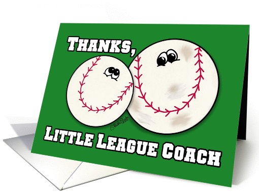 Thanks Little League Coach-Baseball Characters card (940554)