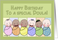 Happy Birthday for Doula Newborn Babies card