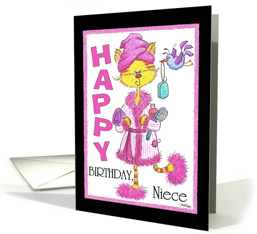 Happy Birthday for Niece Pampered Kitty card (947100)