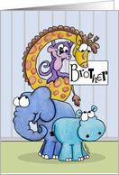 Happy Birthday to Brother-Zoo Animals card