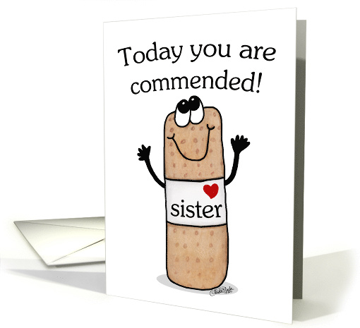 Happy Nurses Day to Sister Bandage Character card (948980)