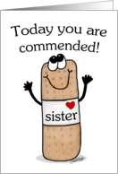 Happy Nurses Day to Sister Bandage Character card