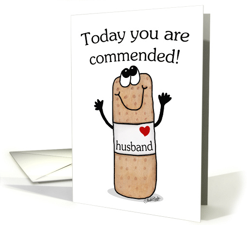 Happy Nurses Day to Husband Bandage Character card (948981)