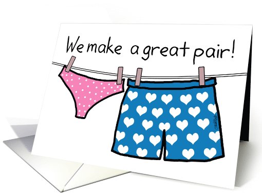 Happy Anniversary to Spouse-Men and Women's Underwear card (949192)
