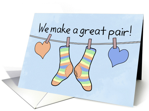 Happy Anniversary to Spouse-Pair of Socks card (949193)