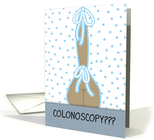 Colonoscopy Get Well Hospital Gown Dark Skinned Behind card (949267)
