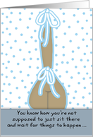 Congratulations on Your Post Op BM-Hospital Gown dark skin Backside card