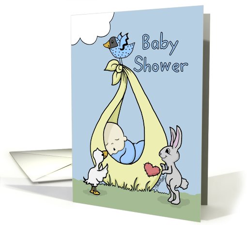Baby Shower Invitation for Boy-Baby Bundle with Animals card (951196)