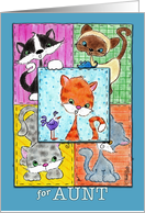 Happy Birthday for Aunt -Kitty Quilt Patches card