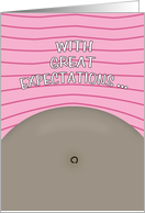 Pregnancy Announcement-Pregnant Belly (Dark Skin) card