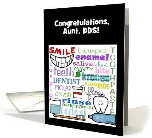 Customizable Congratulations Dentist for Aunt Dental Terms... (994515)