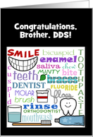Customizable Congratulations Dentist for Brother Dental Terms Art card