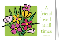 Proverbs 17:17 Friendship Card