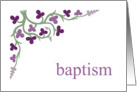 Flower Corner Baptism Card