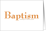 Witness of God Baptism Card