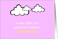 Sent From Heaven New Baby Card