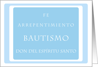 4 Principles Baptism Card, spanish card