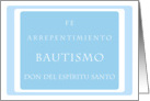 4 Principles Baptism Card, spanish card